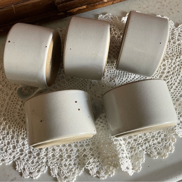 5 MCM Dansk Nielstone Speckled Stoneware Flat Mugs Cups Niels Refs-gaard Design - Picture 8 of 15